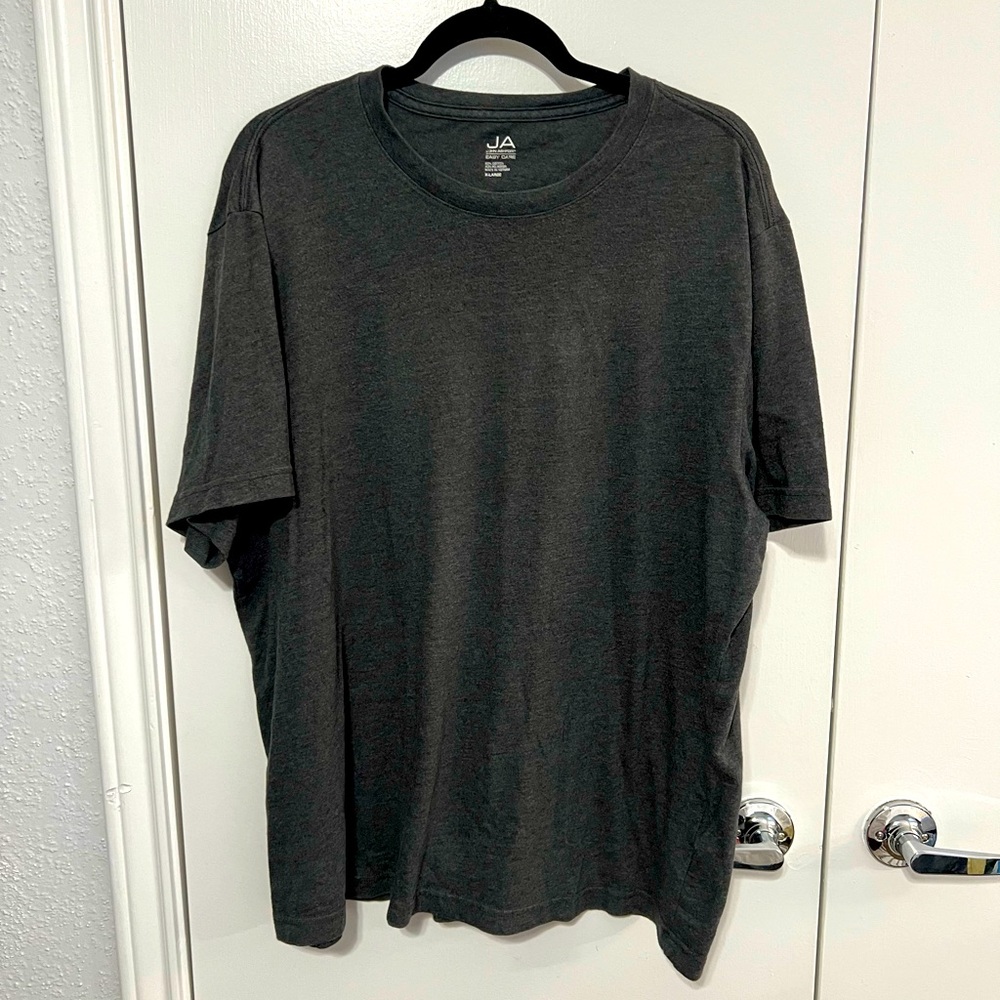 John Ashford Gray Easy Care Short-sleeve T-shirt Sz XL EUC